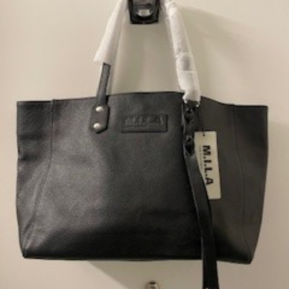 M.I.L.A. Made In Los Angeles Tote Bag. Black. New unused.